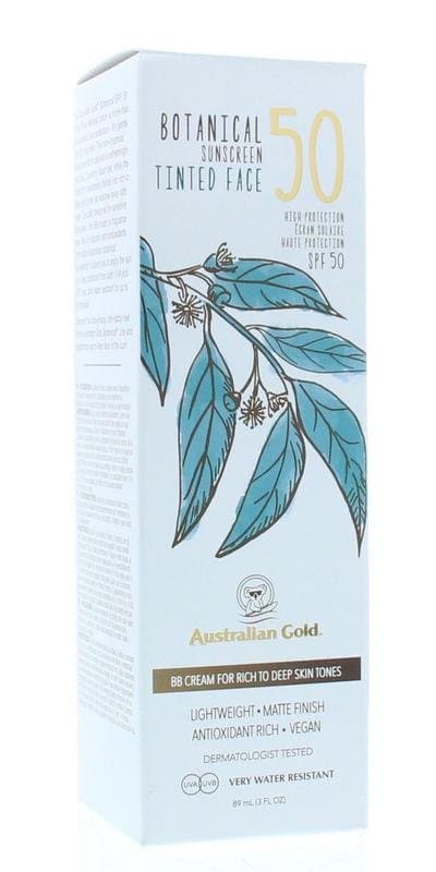 Australian Gold Botanical tinted face rich-deep SPF50 88ml