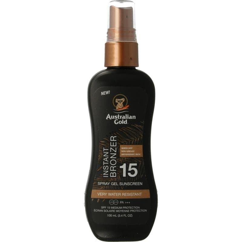 Australian Gold Spray gel met bronzer SPF15 100ml