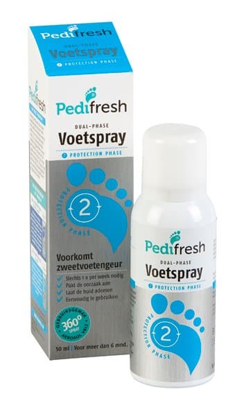 Pedifresh Fase 2 tegen lange termijn zweetvoeten spray 50ml