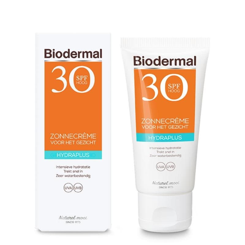 Biodermal Zonnecreme gezicht hydraplus SPF30 50ml