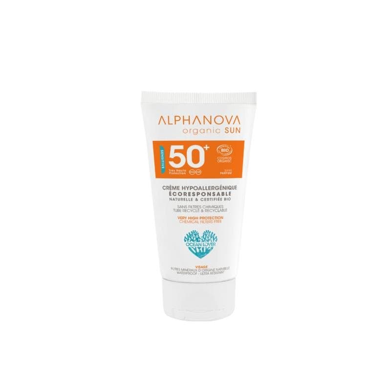 Alphanova Sun Sun creme bij zonne allergie en waterproof SPF50 50g