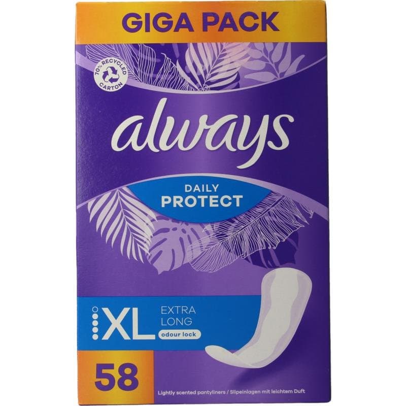 Always Inlegkruisjes daily protection extra long 58st