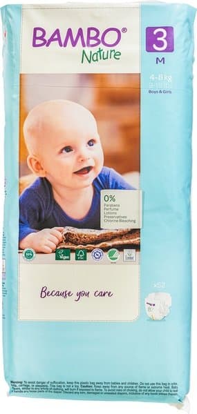 Bambo Babyluier midi 3 4-8kg 52st