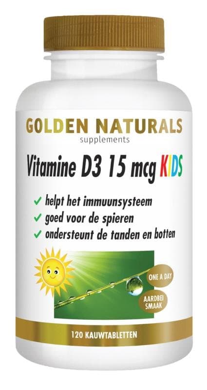 Golden Naturals Vitamine D3 15mcg kids 120kt