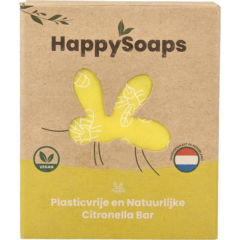 Happysoaps Anti insect bar citroen & krachtige munt 40g