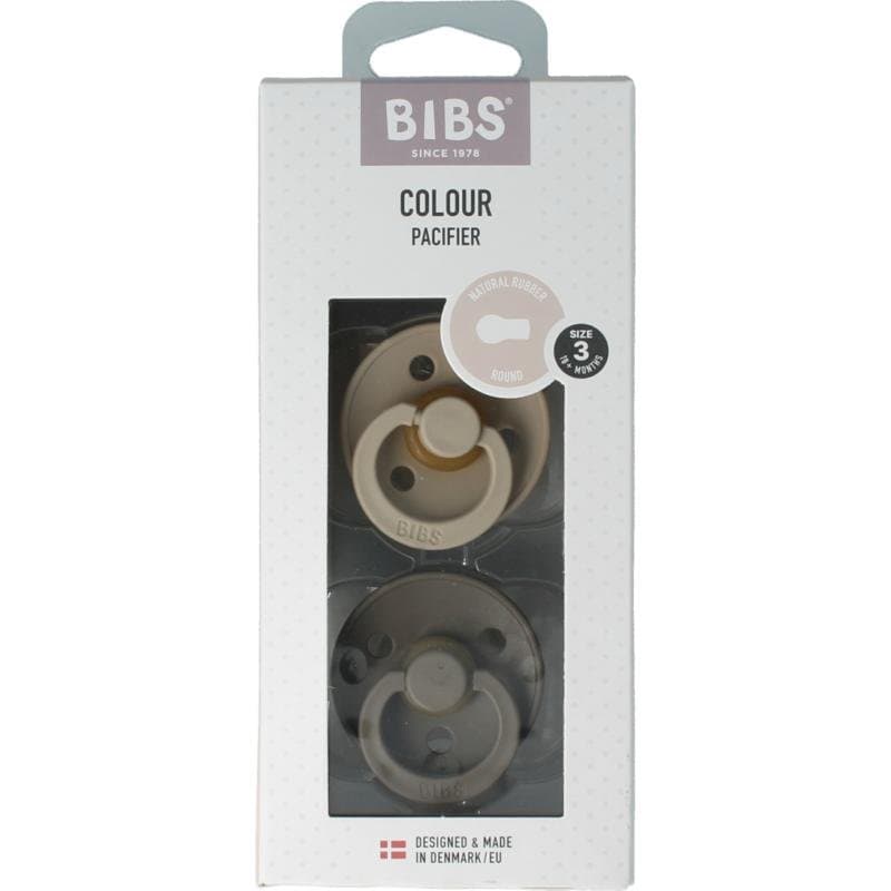 Bibs Fopspeen maat 3 - vanilla/dark oak 2pack 2st