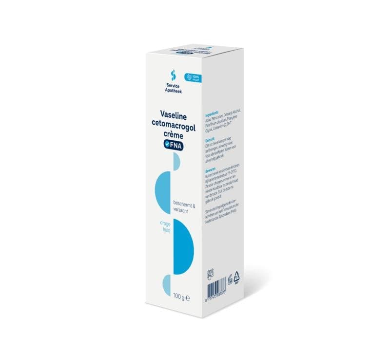 Service Apotheek Vaseline cetomacrogolcreme FNA doosje& bijsluiter 100g