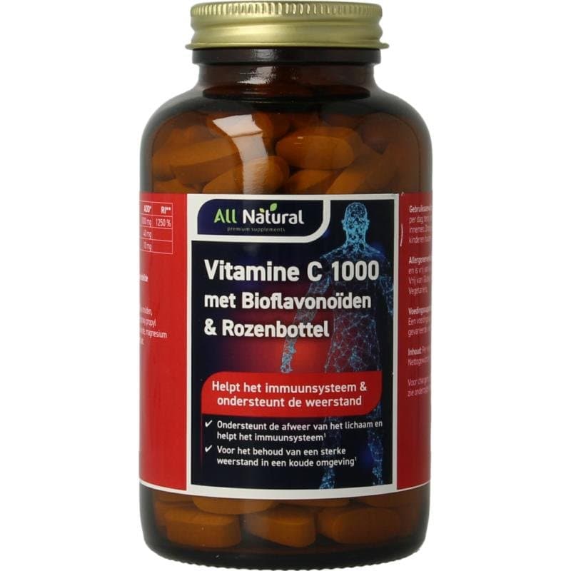 All Natural Vitamine C 1000 met bioflavonoiden & rozenbottel 200tb