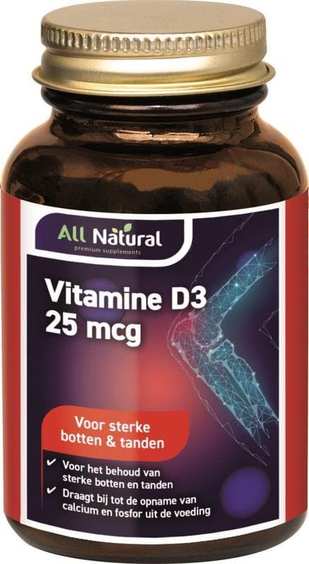 All Natural Vitamine D3 25mcg 90ca