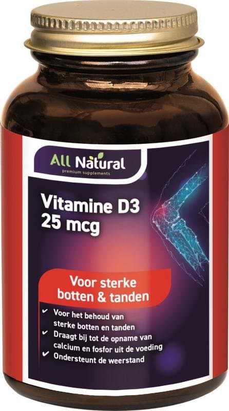 All Natural Vitamine D3 25mcg 300ca