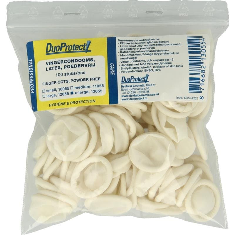 Duoprotect Vingercondoom maat XL 100st
