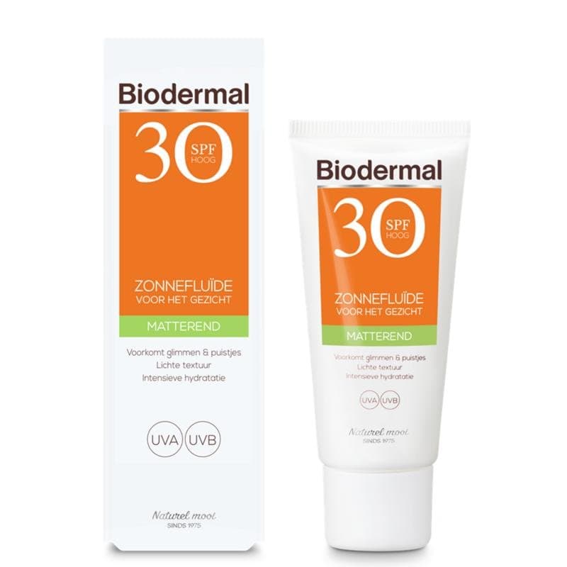 Biodermal Zon fluid matterende zonnefluide SPF30 40ml