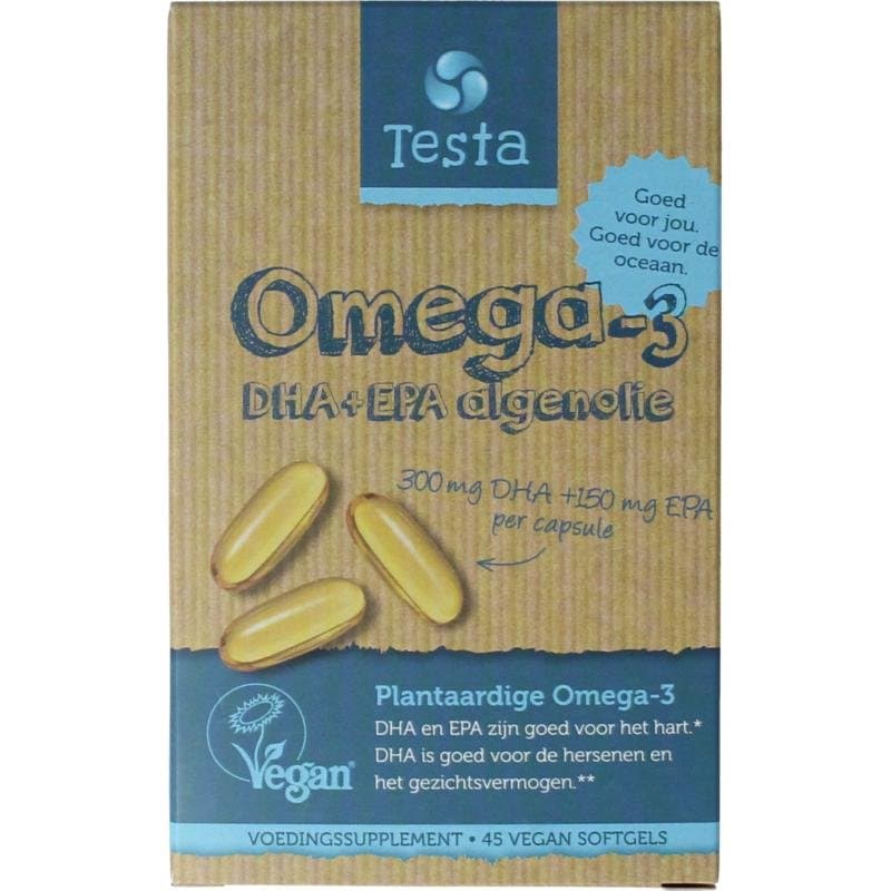 Testa Omega-3 algenolie 325mg DHA + 150mg EPA vegan 45ca