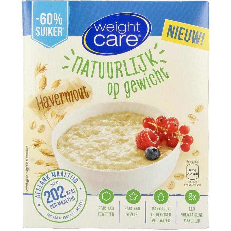 Wecare Natuurlijk op Gewicht havermout 8 x 55 g 440g