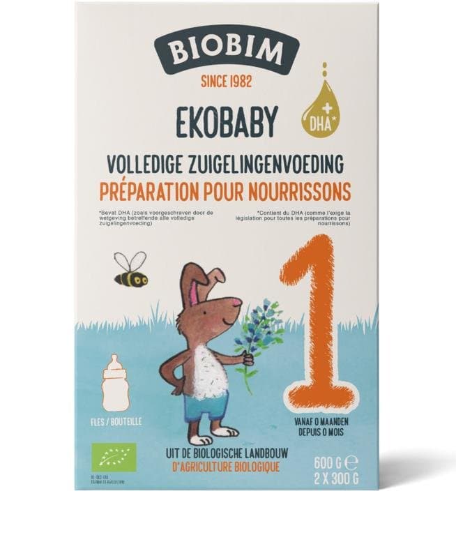 Biobim Ekobaby 1 volledige zuigelingenvoeding 0+ mnd bio 600g