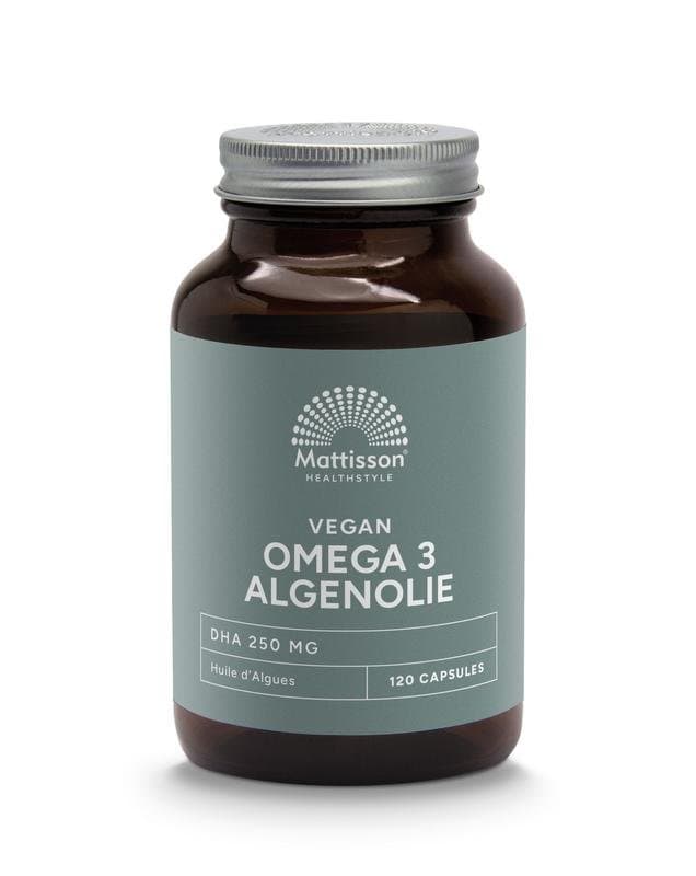 Mattisson Vegan omega-3 algenolie DHA 260mg 120vc