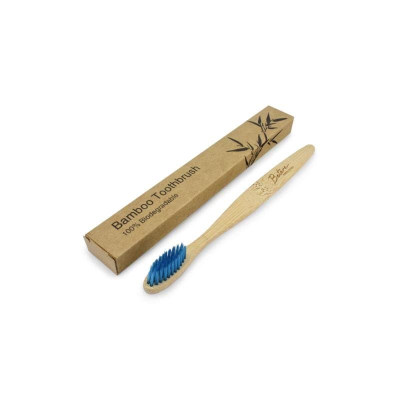 Betereproducten Bamboe tandenborstel voor volwassenen blauw 1st