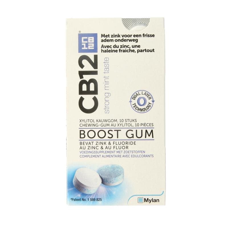 CB12 Mondverzorging boost kauwgom strong mint 10st