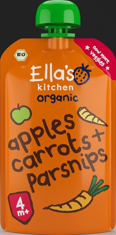 Ella's Kitchen Apples carrots & parsnips 4+ maanden knijpz bio 120g