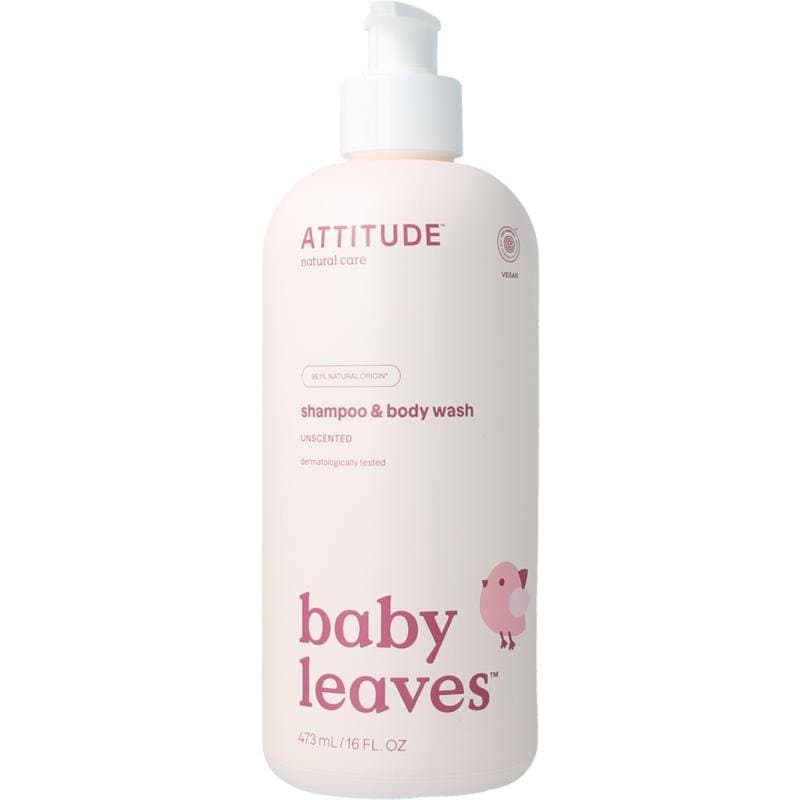 Attitude Shampoo 2 in 1 baby leaves parfum vrij 473ml
