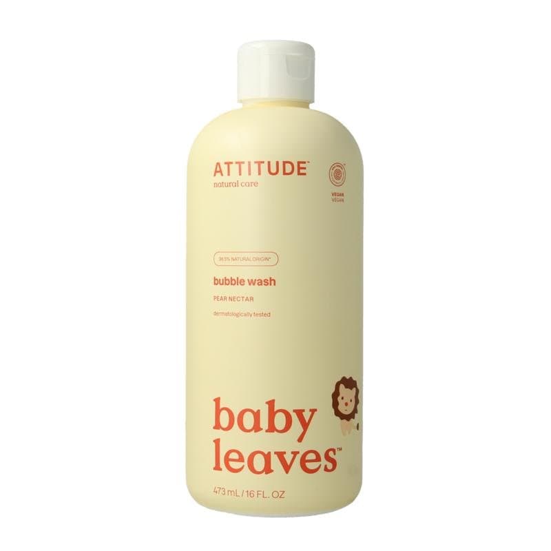 Attitude Bubbelzeep baby leaves pear nectar 473ml