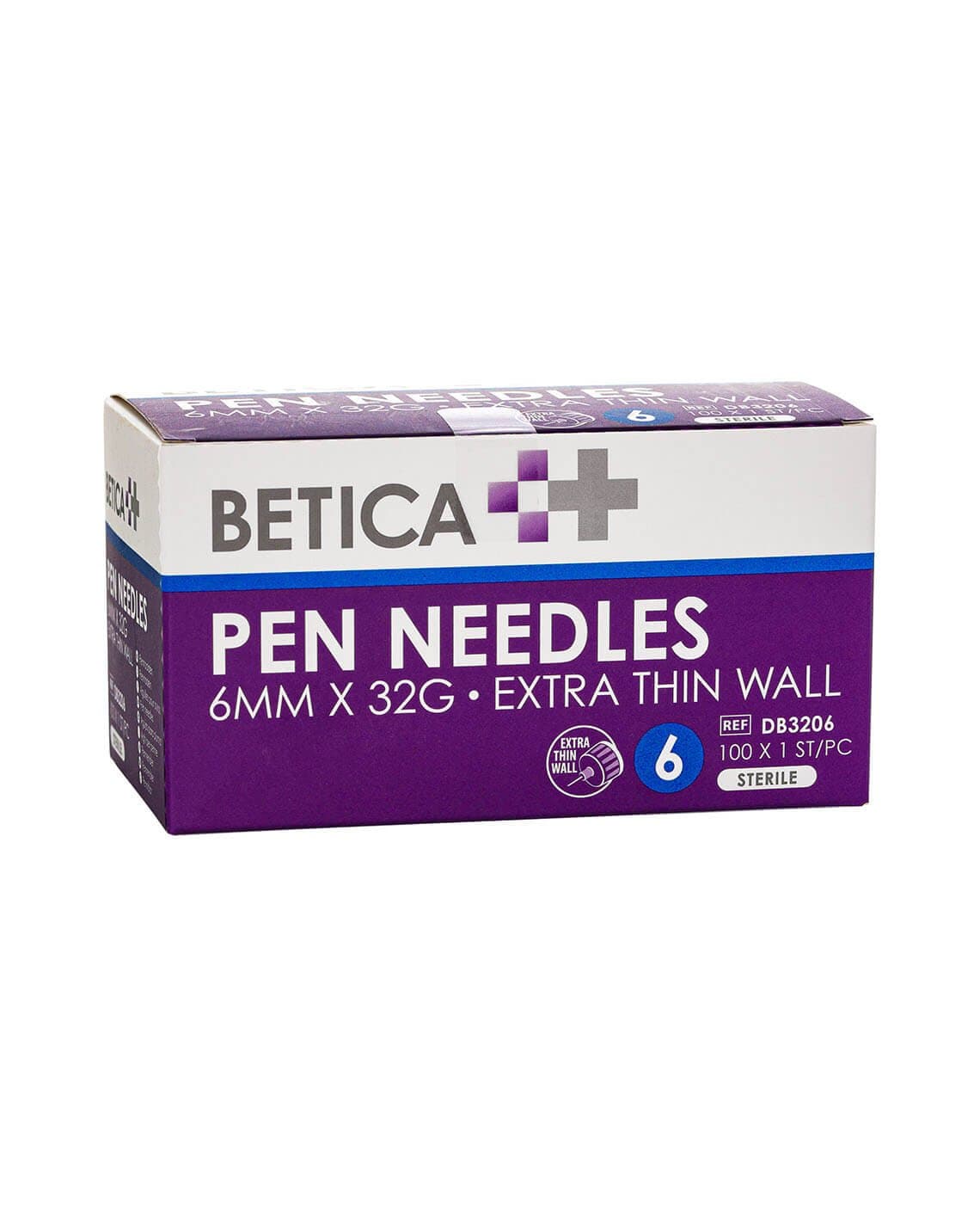 Betica pennaalden 6mm 32G Extra Thin Wall 100st