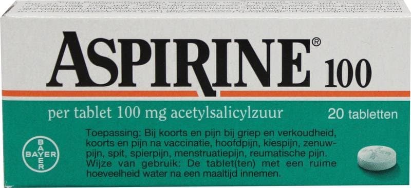 Aspirine Acetylsalicylzuur 100mg 20tb