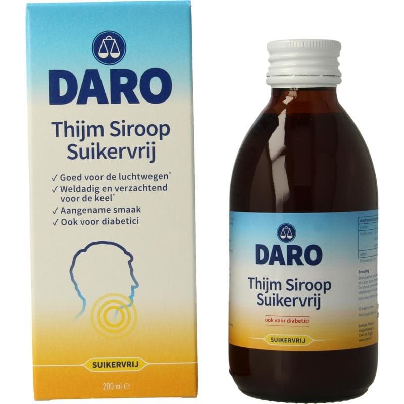 Daro Thijm siroop suikervrij 200ml