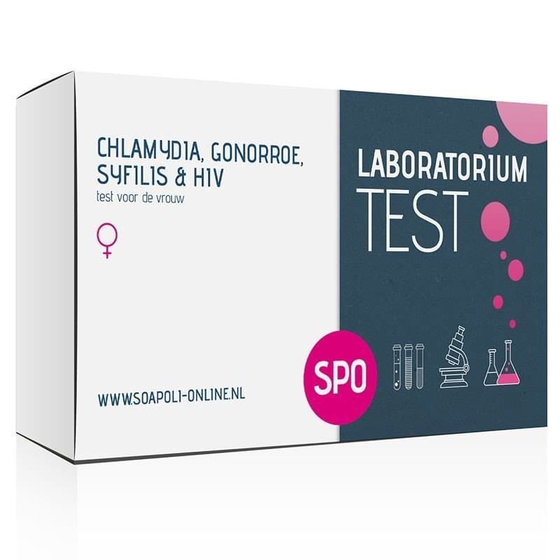 SOApoli Chlamydia, Gonorroe, Syfilis en HIV zelftest (vrouw)